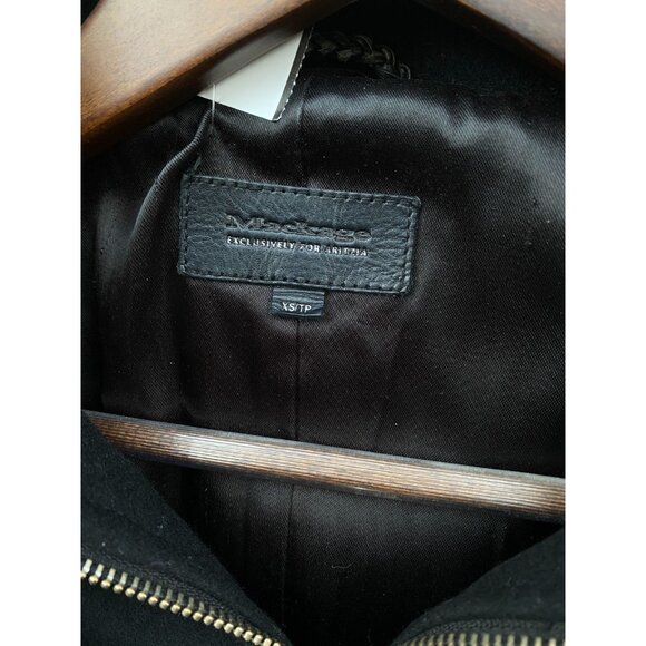 Mackage Steffy Wool Cashmere Black Long Heavy Coat Toggle Closure Women’s XS - Picture 4 of 10